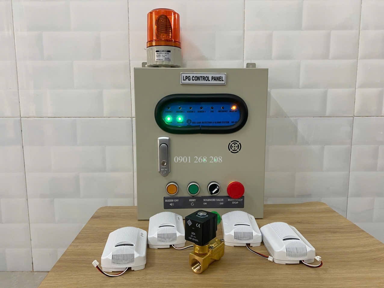 tu bao ro gas 4 kenh dau do ND-112N dieu khien van dien tu ODE